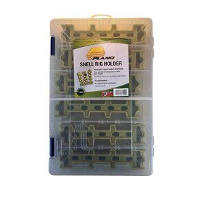 Fishing Rig Holder 18 Pack Plastic Snell Hook Tackle Organizer Tangle Free New